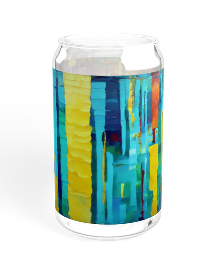 Striped Alpha Sipper Glass, 16oz