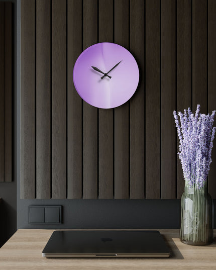 Soft Lavender Fade Acrylic Wall Clock, Round or Square, 10.75" x 10.75"