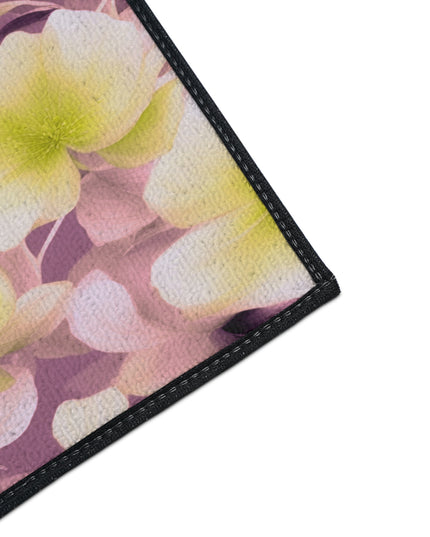 Lemon Blossom Floral Bunch Heavy Duty Floor Mat, 18" x 27"