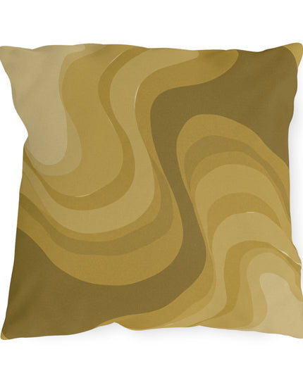 Brown Wavey 18" x 18" Outdoor Pillow