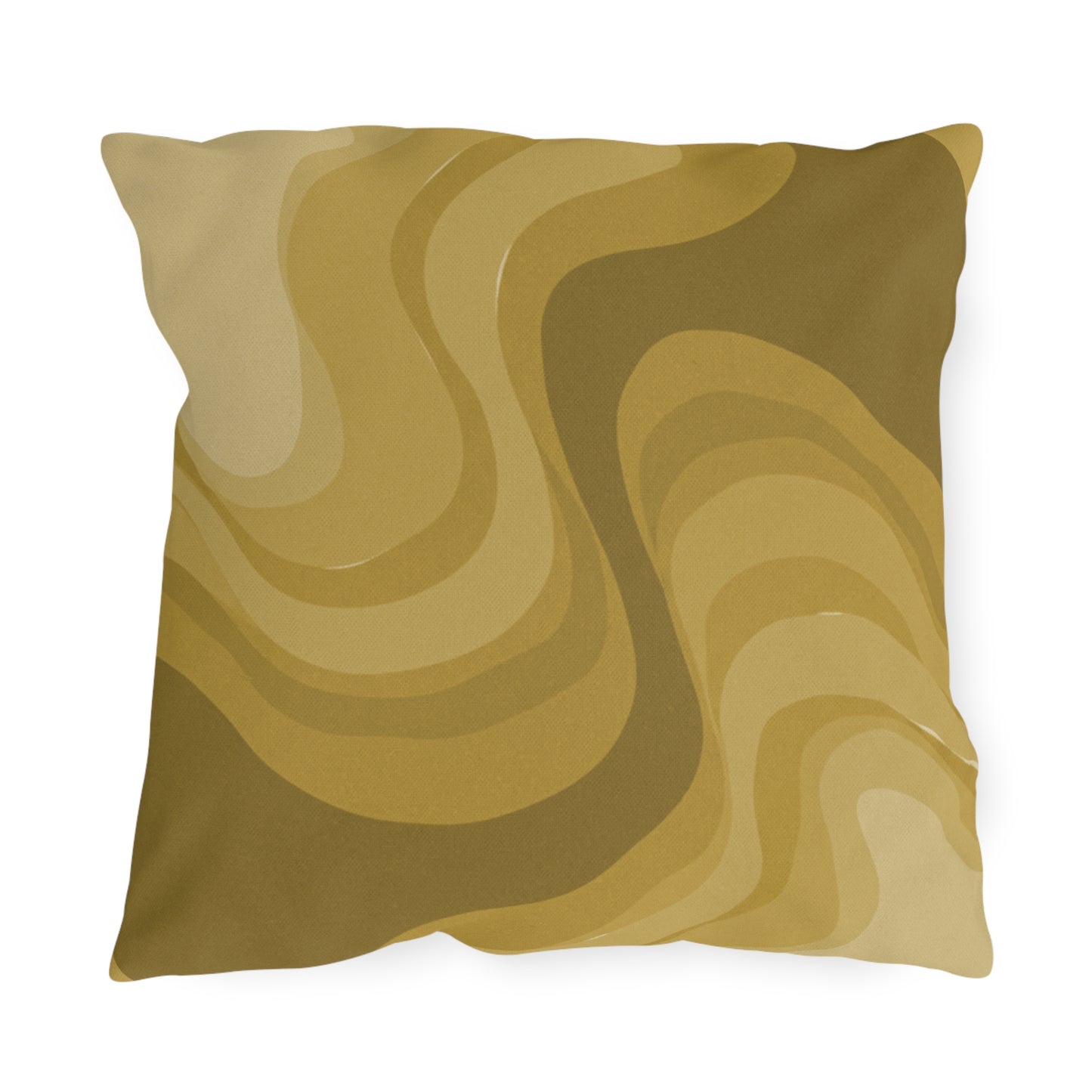 Brown Wavey 18" x 18" Outdoor Pillow