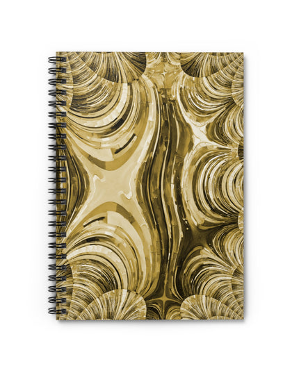 Uzi Spiral Light Brown Spiral Notebook - Ruled Line, 6" x 8", 118 pages