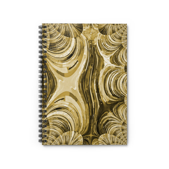 Uzi Spiral Light Brown Spiral Notebook - Ruled Line, 6" x 8", 118 pages