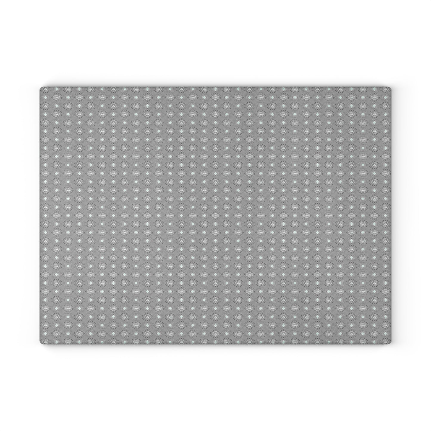 Desaturated Star-crossed Bodies Glass Cutting Board, 11" x 15"