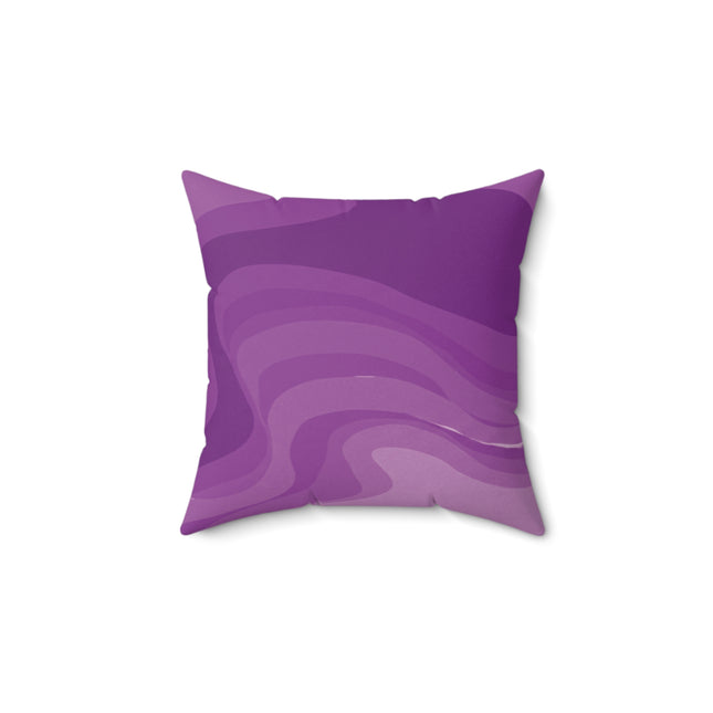 Wavey Purple Wavey 14" x 14" Faux Suede Square Pillow