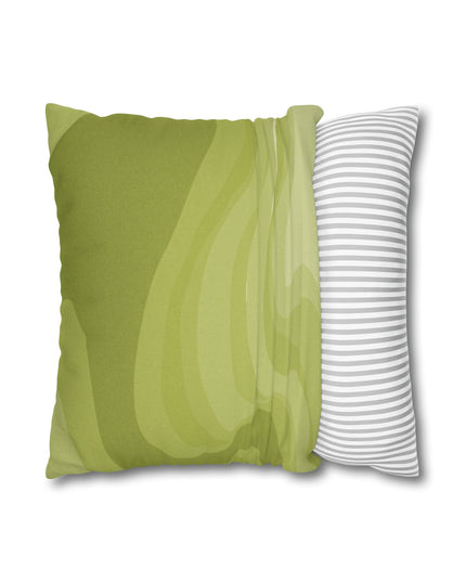 Lemon Wavey Spun Polyester Square Pillowcase, 14" x 14"