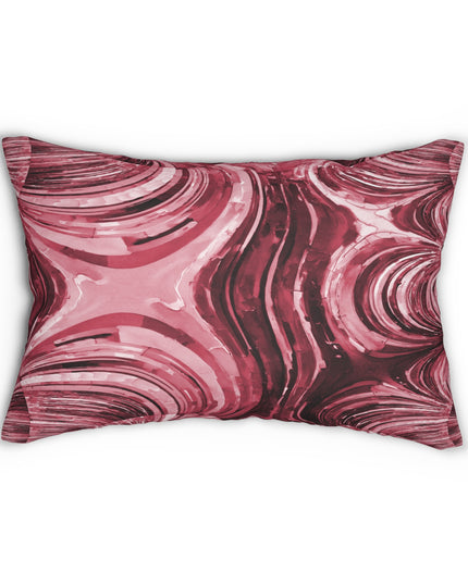 Uzi Spiral Ruby Spun Polyester Lumbar Pillow, 20" x 14"