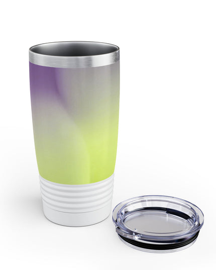 Purple Golden Fade Ringneck Tumbler, 20oz in white