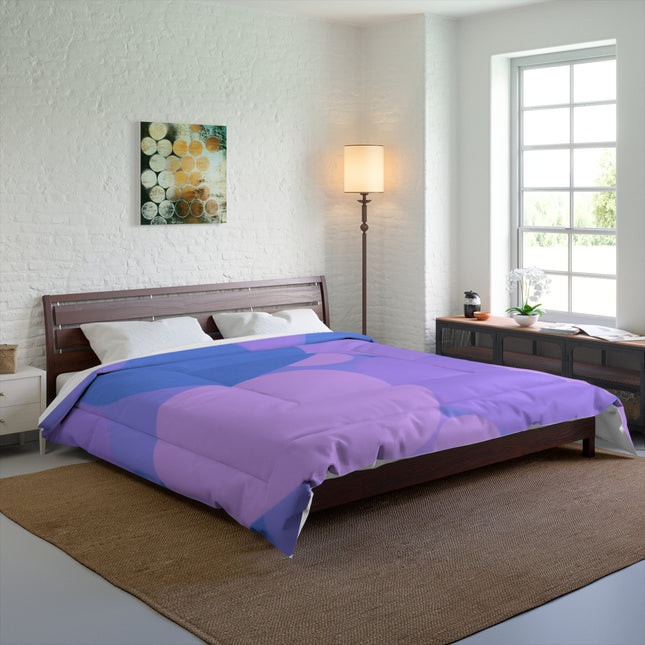 Pastel Purple Family Patches 104" × 88" Comforter