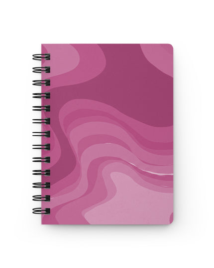 Pinky Mauve Wavey Spiral Bound Journal, 5" x 7" 150 pages