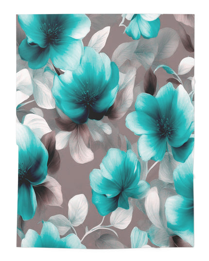 Tif Green Gray Floral Bunch Baby Swaddle 30″×40″ Blanket