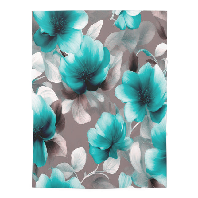 Tif Green Gray Floral Bunch Baby Swaddle 30″×40″ Blanket