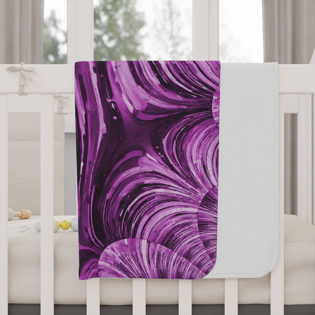 Uzi Spiral Powder Lavender Toddler Blanket, 30" x 40"