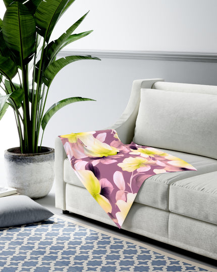 Lemon Blossom Floral Bunch Baby Swaddle 30″×40″ Blanket