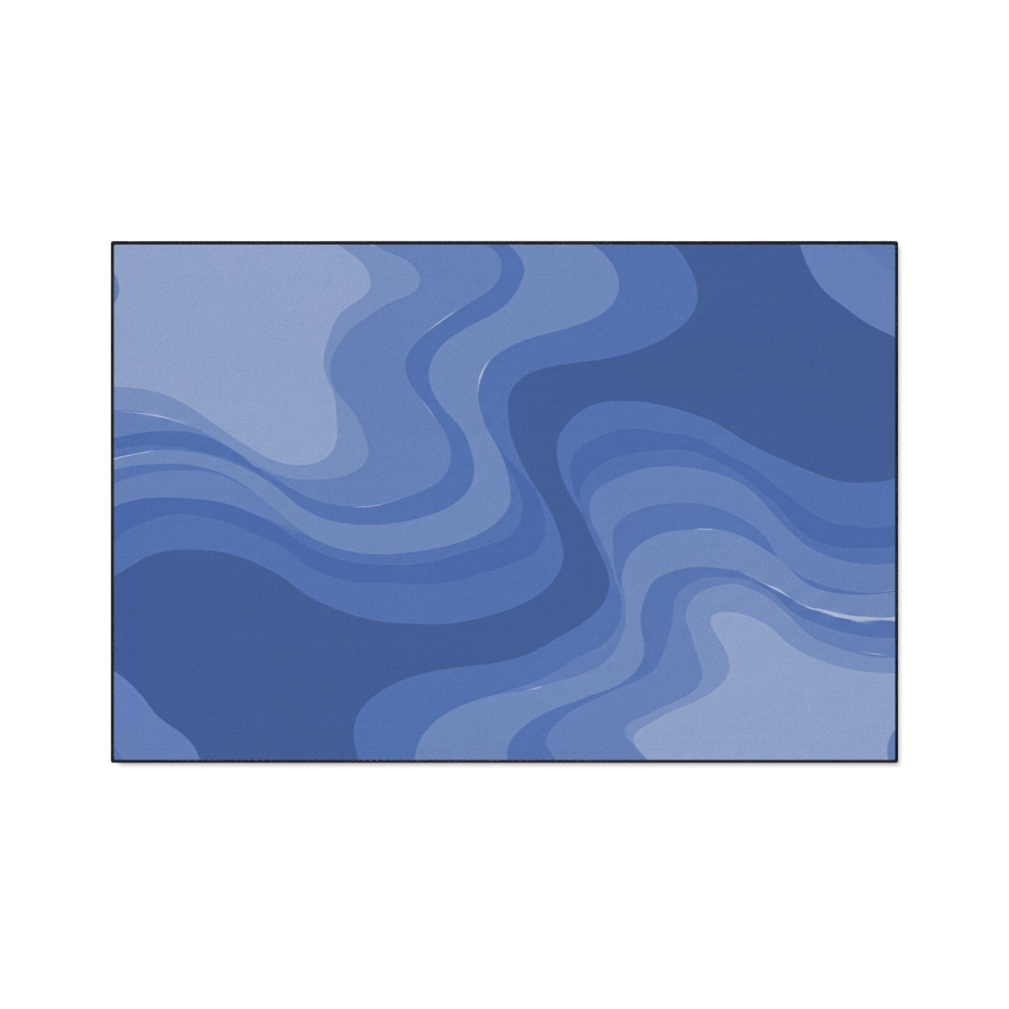 Deep Blue Wavey 48" x 72" Heavy Duty Floor Mat