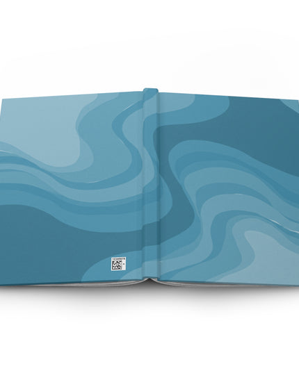Sky Blue Wavey 5.75" x 8" Hardcover Journal Matte with 150 lined pages
