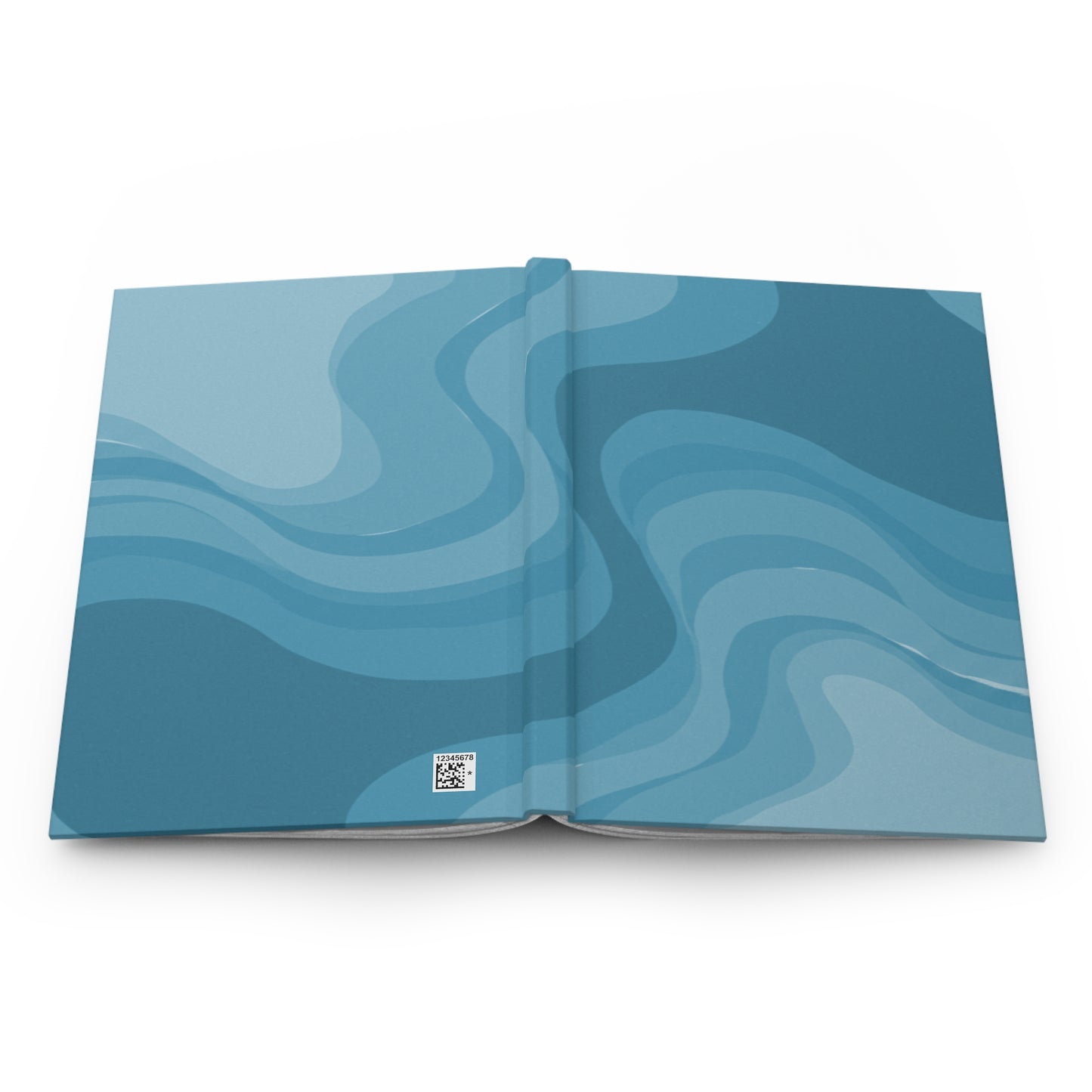 Sky Blue Wavey 5.75" x 8" Hardcover Journal Matte with 150 lined pages