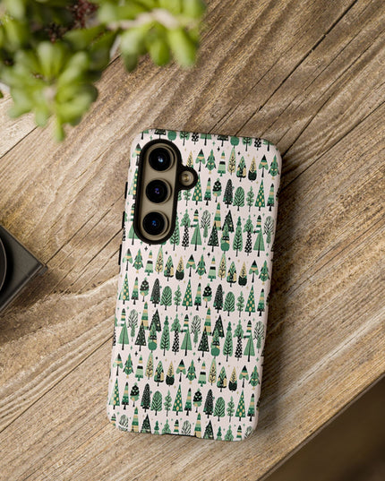 Mini Vintage Green Trees Samsung Galaxy S24 Tough Cases