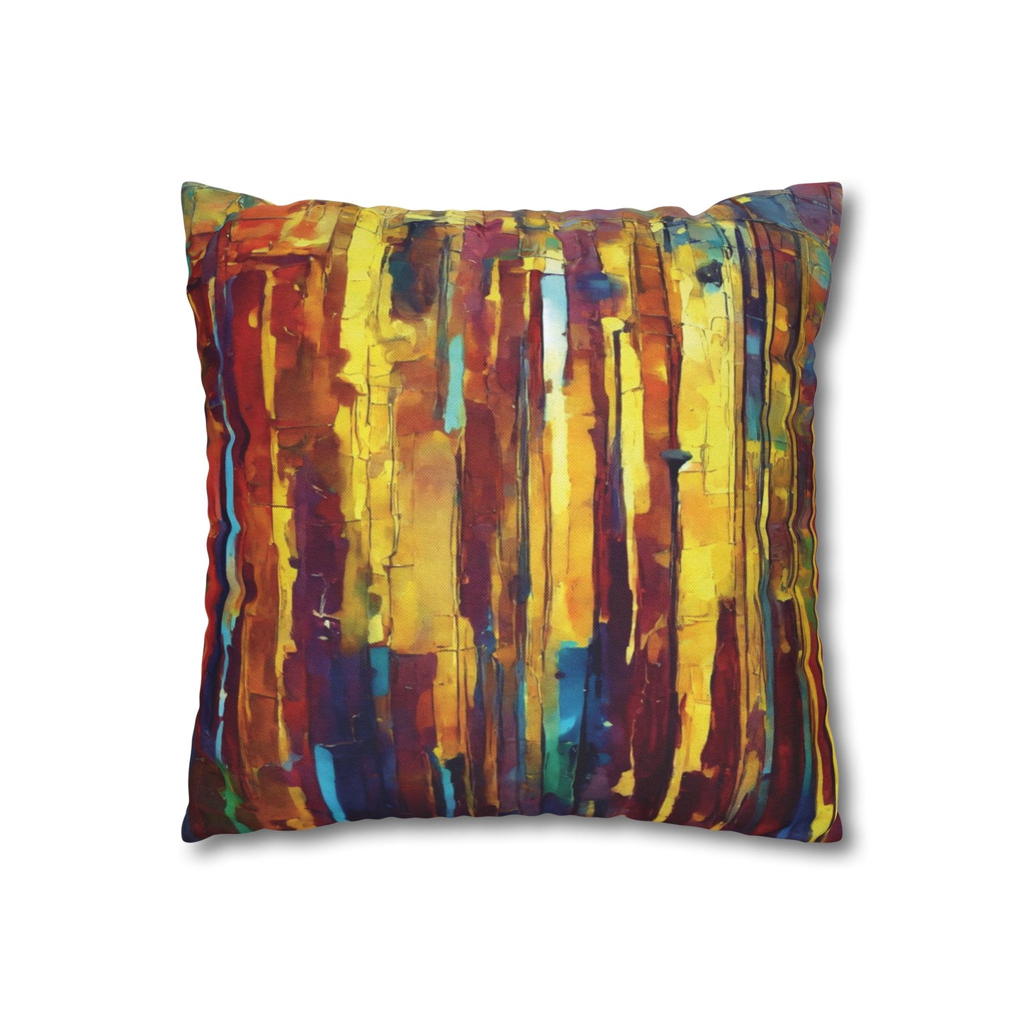 Striped Alpha Spun Polyester Square Pillowcase, 14" x 14"