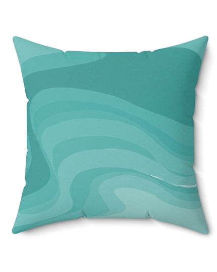 Tif Green Wavey 20" x 20" Faux Suede Square Pillow