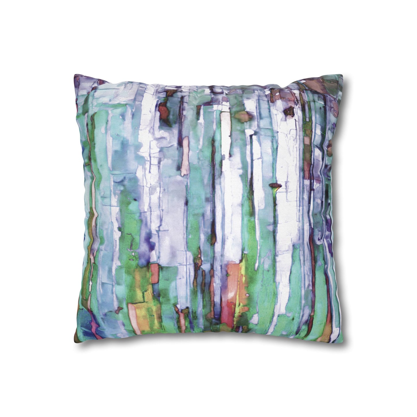 Striped Pastels Spun Polyester Square Pillowcase, 14" x 14"