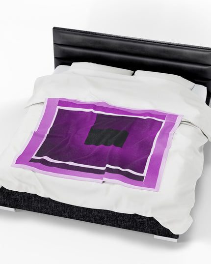 Magenta Shadow Velveteen Plush Blanket, 50" x 60"
