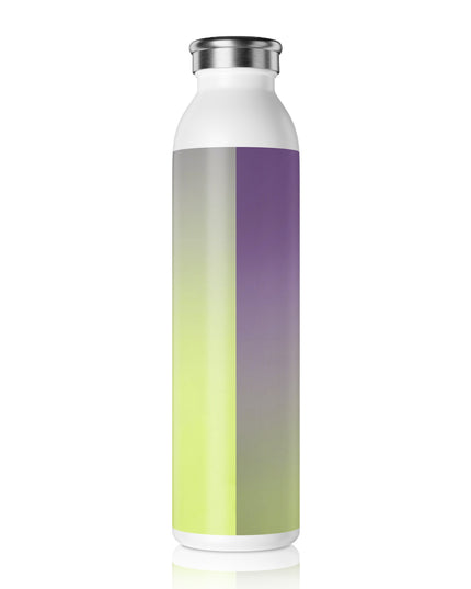 Purple Golden Fade Slim Water Bottle, 20 oz White