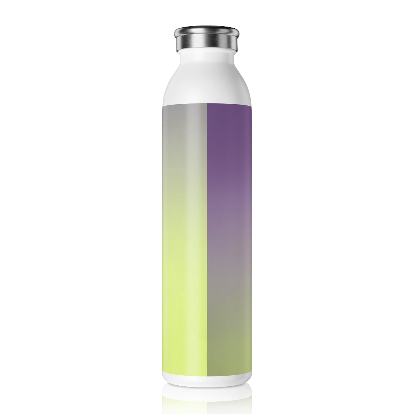 Purple Golden Fade Slim Water Bottle, 20 oz White