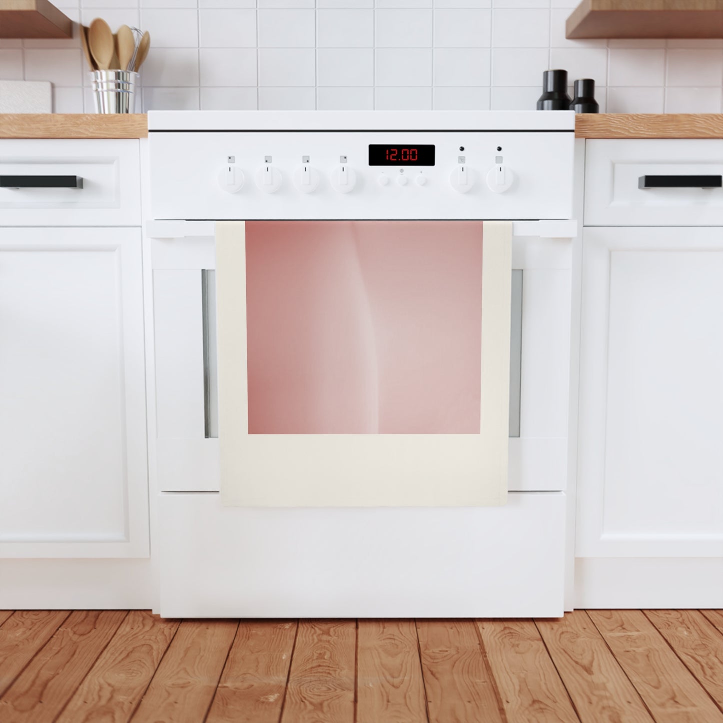Rose Red Fade 19.6" x 27.5" Cotton Tea Towel