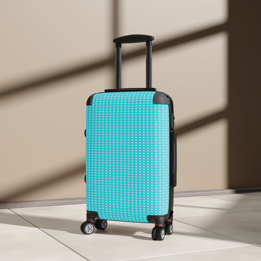 Tif Green Star-crossed Bodies Small Suitcase with built in lock, 4 double-wheels, telescopic handle, and ABS back hard-shell