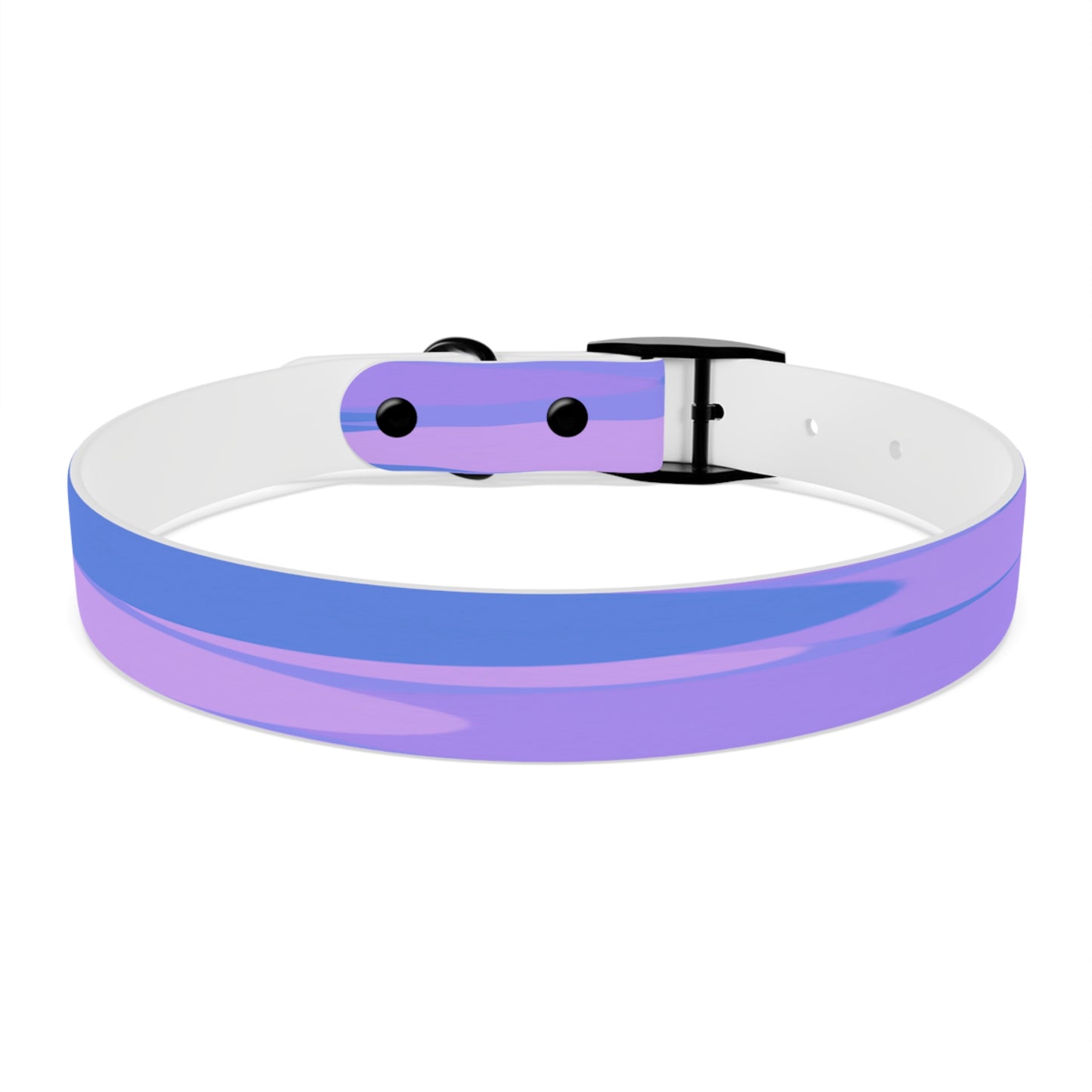 Pastel Purple Family Patches Large Dog Collar