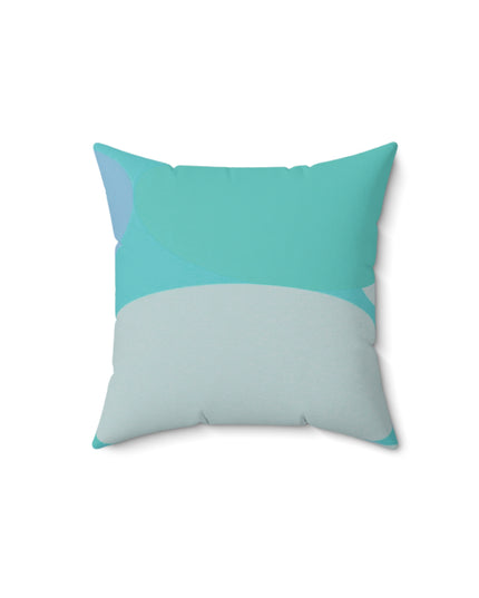 Pastel Tan and Tif Patches 14" x 14" Faux Suede Square Pillow