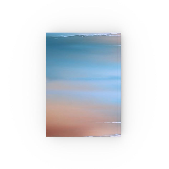 Blue Sea Peach Fog 5.2" x 7.4" Hard Backed Journal with 128 blank pages