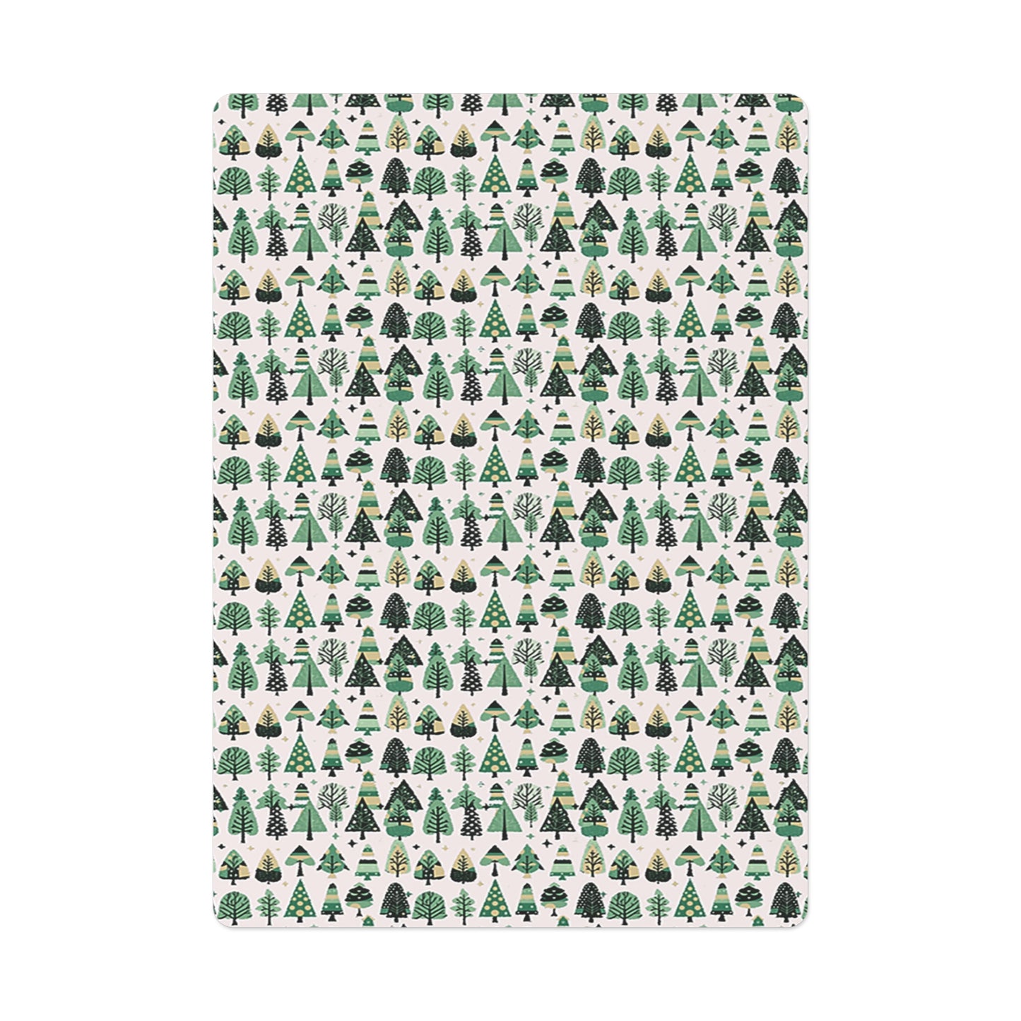 Mini Vintage Green Trees Poker Cards