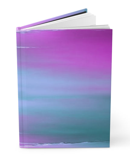 Dark Blue Green Sea Purple Fog 5.75" x 8" Hardcover Journal Matte with 150 lined pages