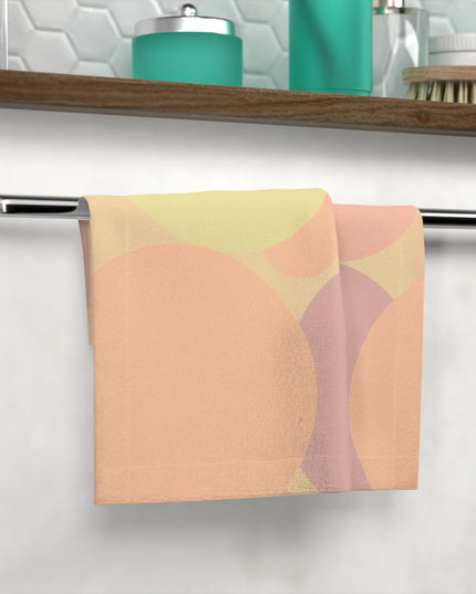 Pastel Hot Peach Patches Face Towel, 13" x 13"
