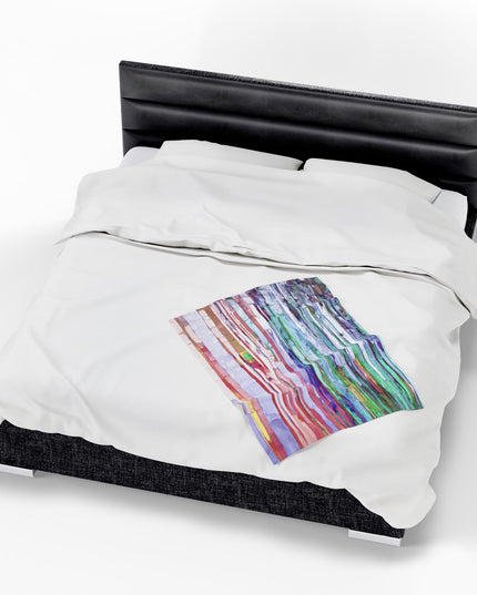 Striped Pastels Velveteen Plush Blanket, 30" x 40"