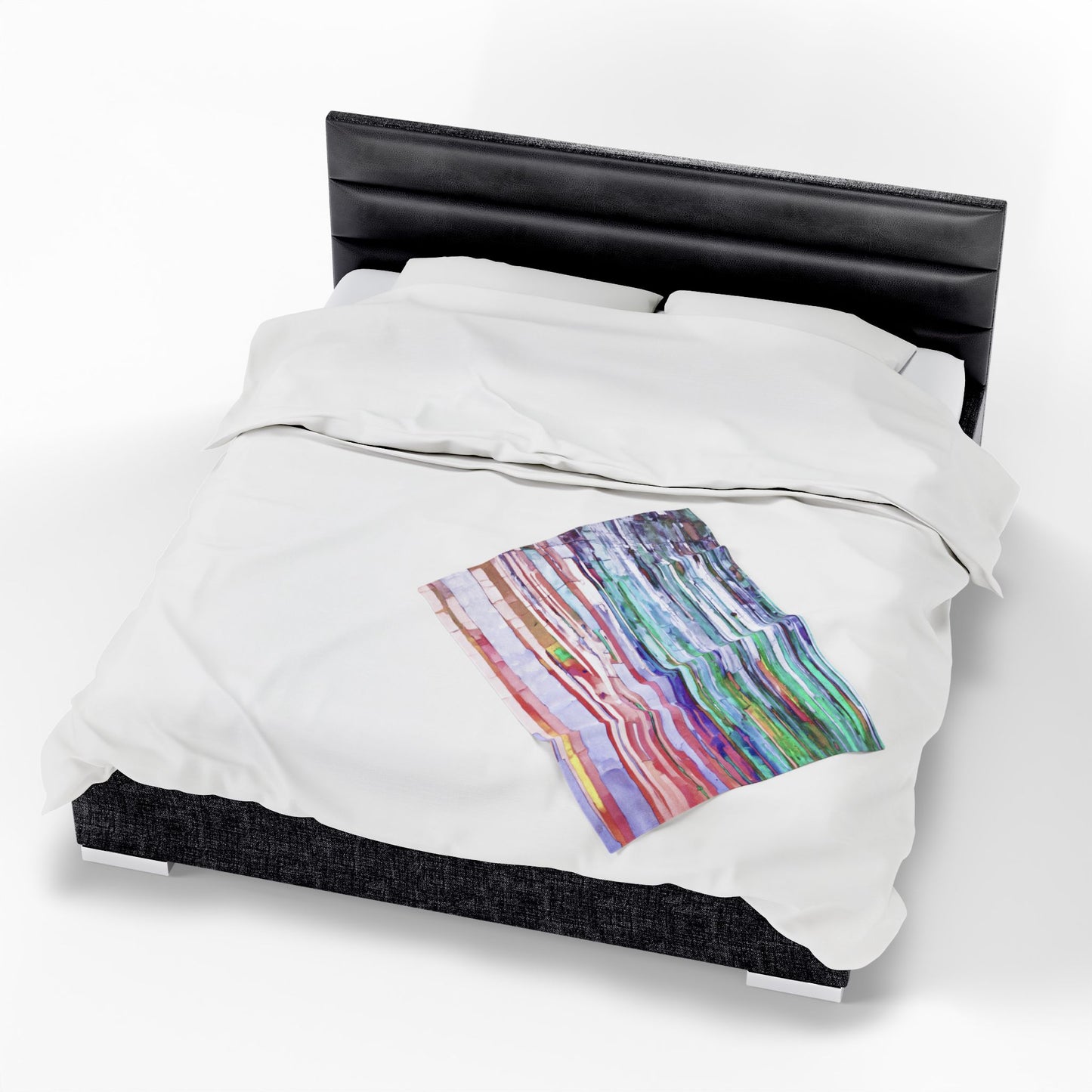 Striped Pastels Velveteen Plush Blanket, 30" x 40"