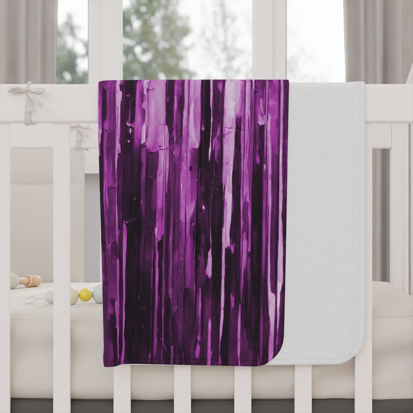 Striped Powder Lavender Toddler Blanket, 30" x 40"