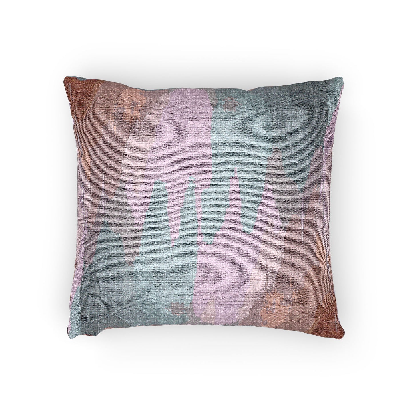 Gray Sea Pink Fog Woven Pillow, 17" x 18"