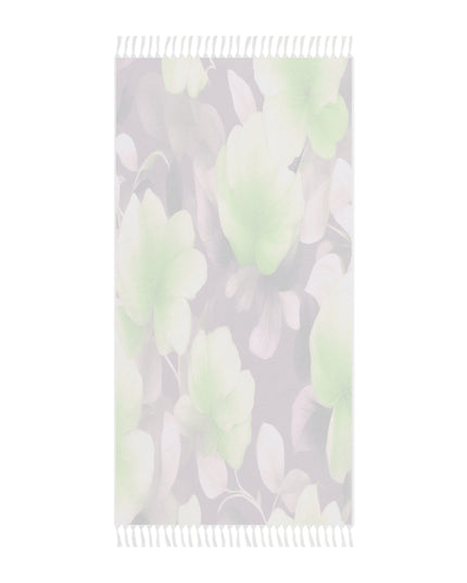 Lime Lavender Floral Bunch 38" × 81" Boho Beach Cloth