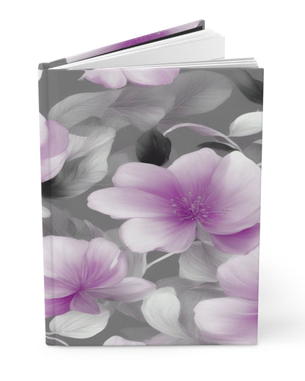 Purple Blossom Floral Bunch Hardcover Journal Matte with 150 lined pages, 5.75" x 8"