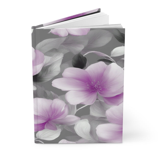 Purple Blossom Floral Bunch Hardcover Journal Matte with 150 lined pages, 5.75" x 8"