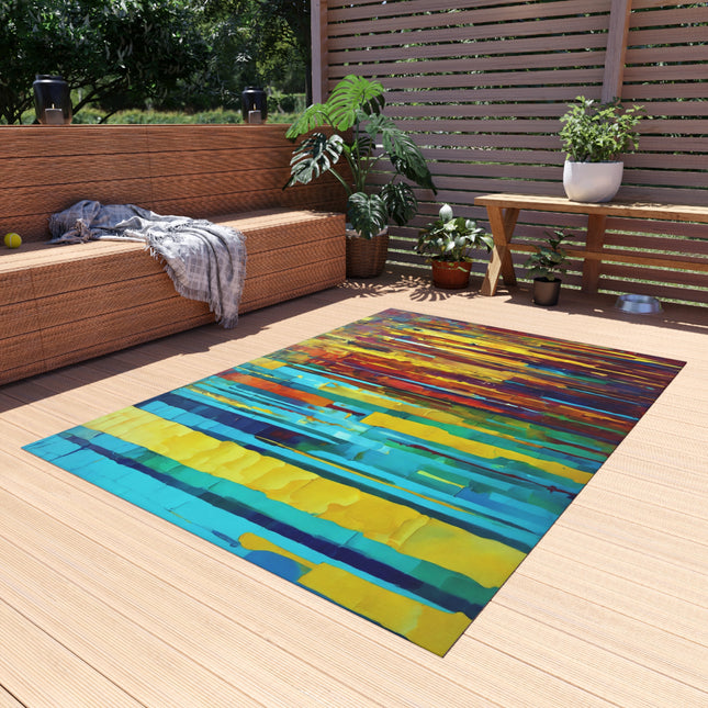 Striped Alpha Outdoor Rug, 60" x 84"