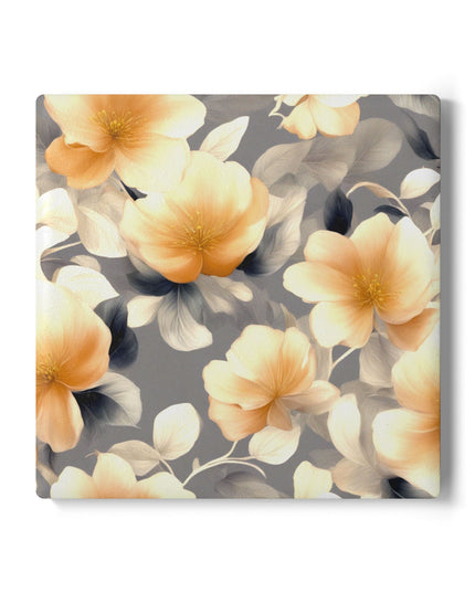 Soft Blossom Floral Bunch Square Ceramic Coaster, 4" x 4"