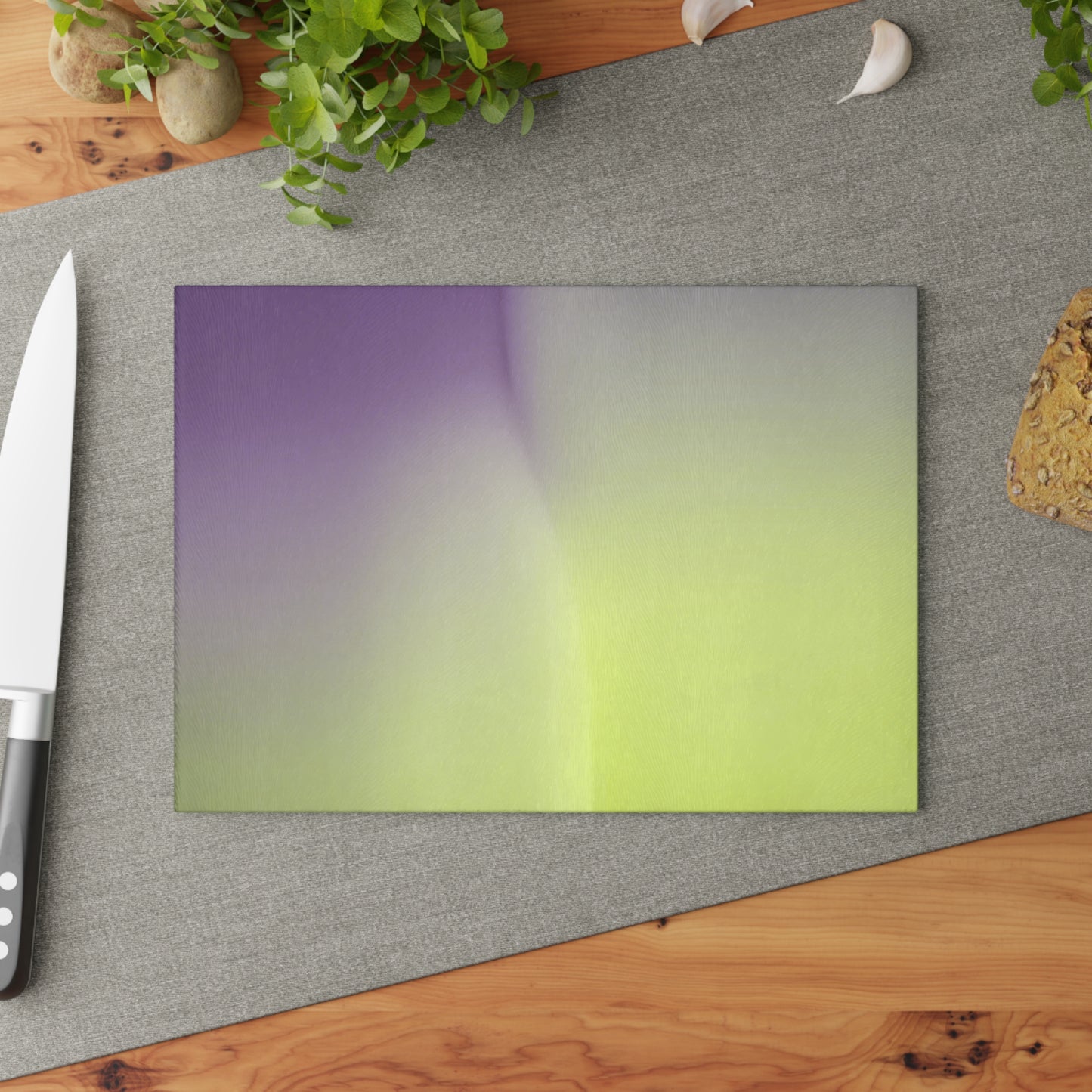 Purple Golden Fade 8" x 11" Glass Cutting Board
