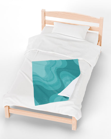 Tif Green Wavey Velveteen Plush Blanket, 30" x 40"
