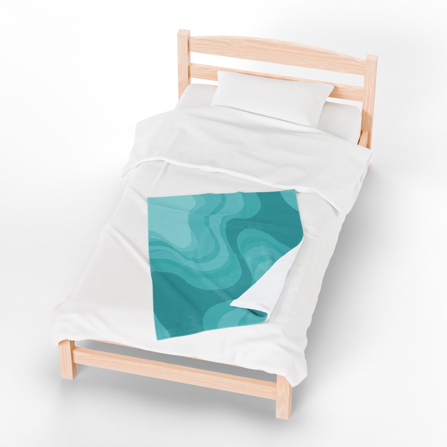 Tif Green Wavey Velveteen Plush Blanket, 30" x 40"