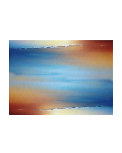 Blue Sea Red Orange Fog Outdoor Rug, 60" x 84"