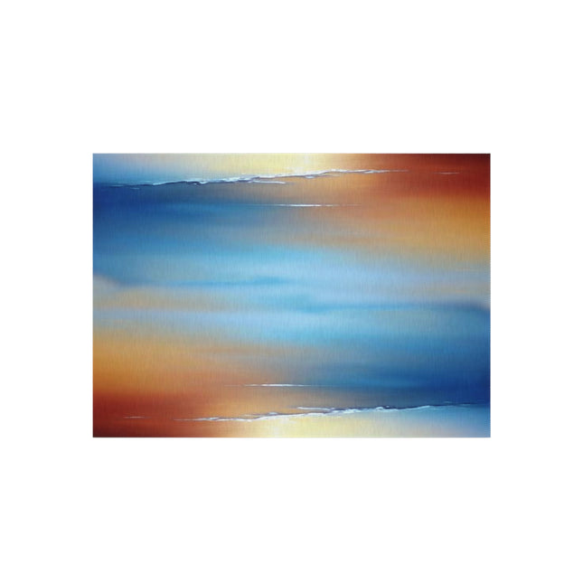 Blue Sea Red Orange Fog Outdoor Rug, 60" x 84"